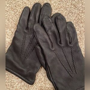 Men's Overland Black Leather Gloves